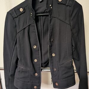 White House Black Market Dark Utility Jacket